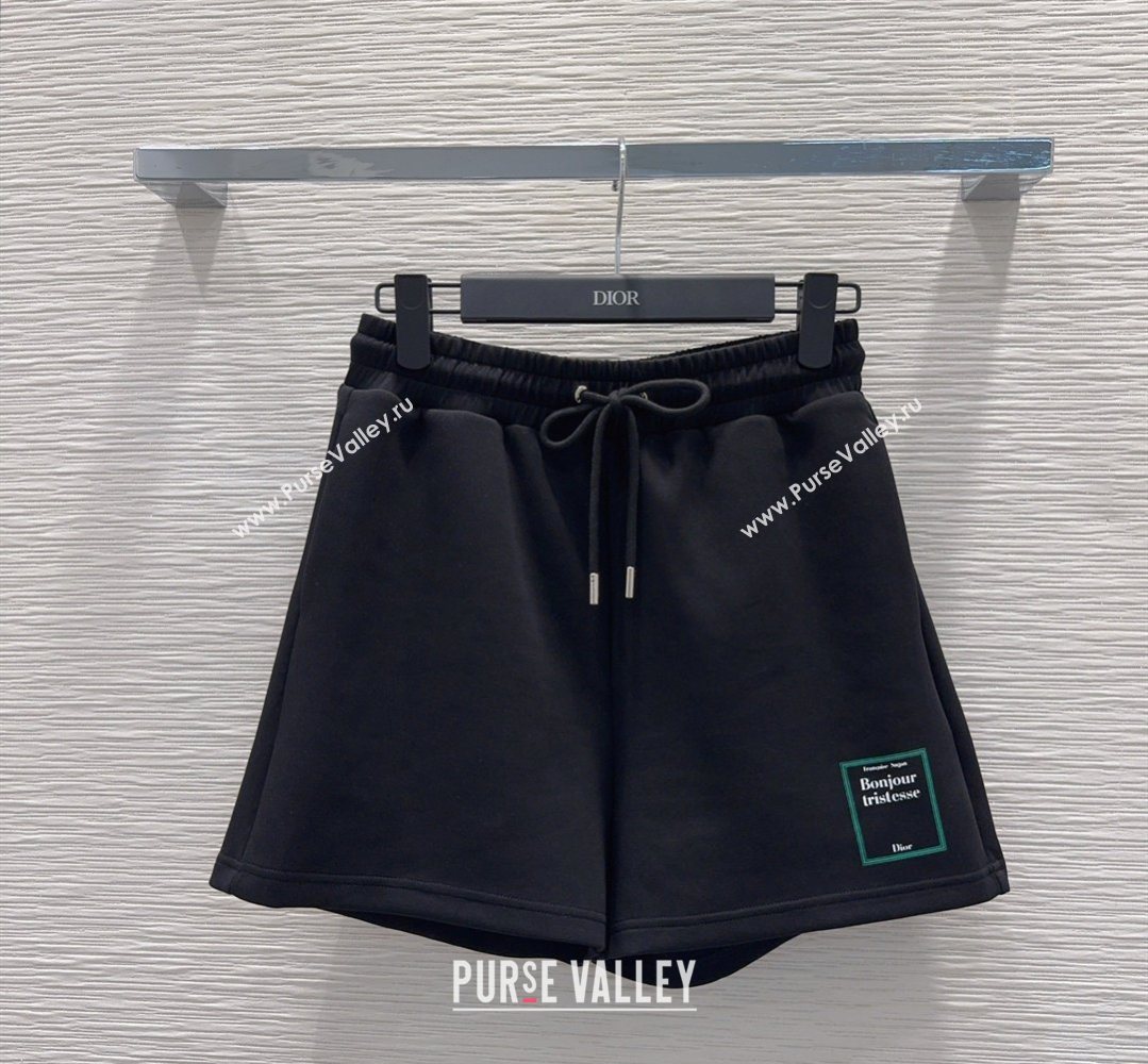 Dior Cotton T-Shirt and Shorts Set Black 2026 DR032501 (QI-260325024)