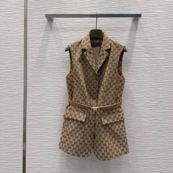 Gucci GG Long Vest Beige 2026 GG032504 (QI-260325048)