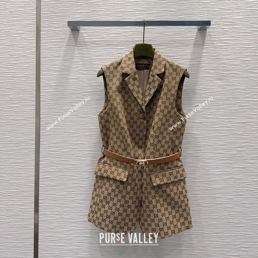 Gucci GG Long Vest Beige 2026 GG032504 (QI-260325048)