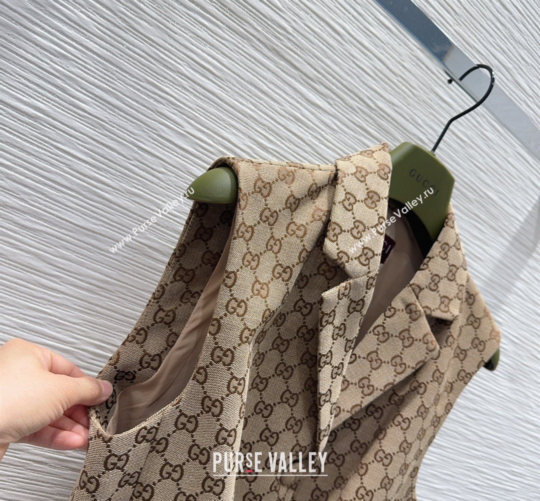 Gucci GG Long Vest Beige 2026 GG032504 (QI-260325048)