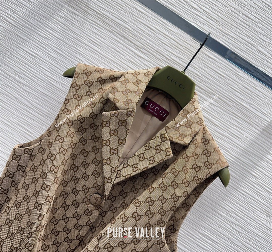 Gucci GG Long Vest Beige 2026 GG032504 (QI-260325048)