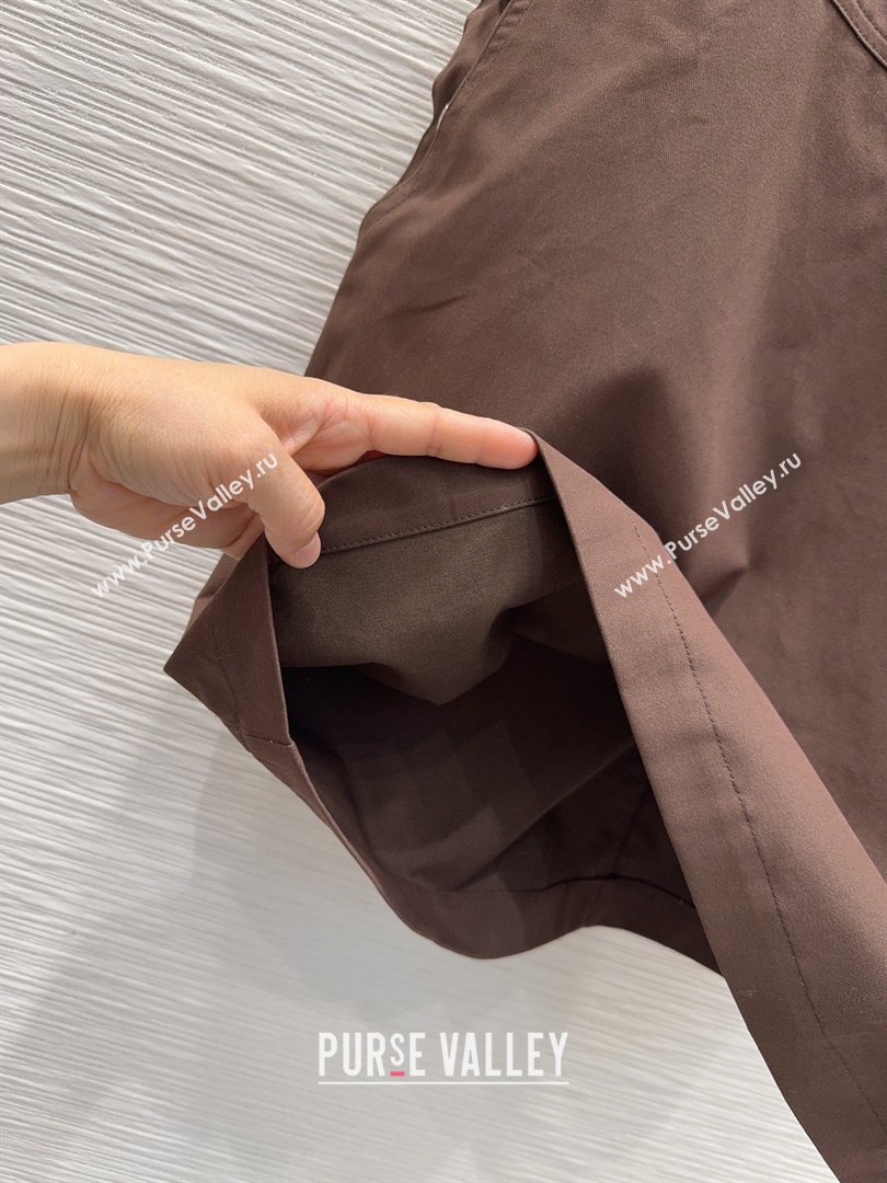 Miu Miu Cotton Dress Brown 2026 MM032407 (QI-260324010)