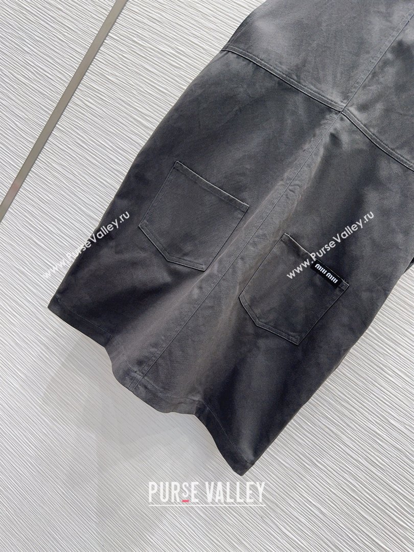 Miu Miu Cotton Dress Grey 2026 MM032407 (QI-260324011)