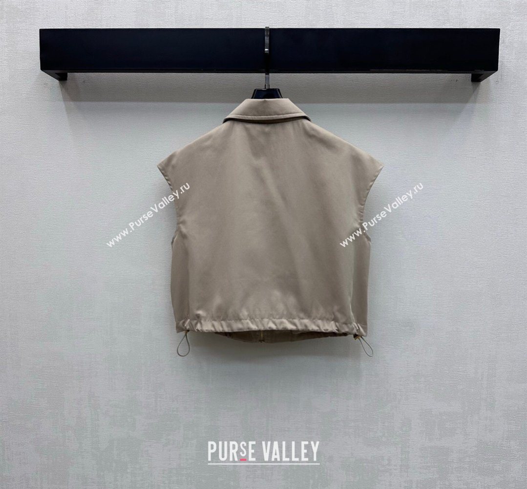 Prada Vest and Skirt Set Khaki 2026 PR032526 (QI-260325067)