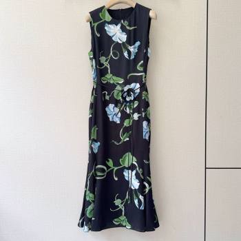 Printed Dress Black/Green/Blue 2026 0325 (QI-260325145)