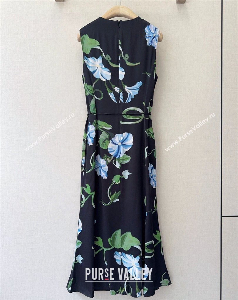 Printed Dress Black/Green/Blue 2026 0325 (QI-260325145)