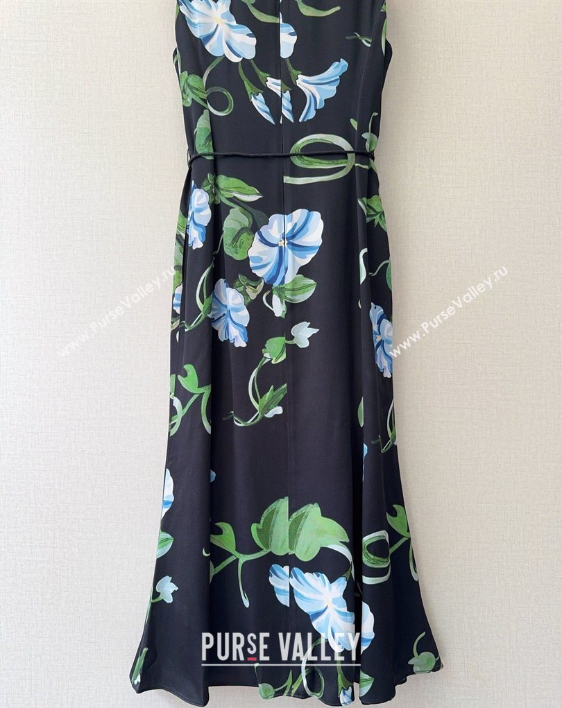 Printed Dress Black/Green/Blue 2026 0325 (QI-260325145)