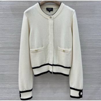 Chanel Cashmere Cardigan White 2026 CH032529 (QI-260325080)