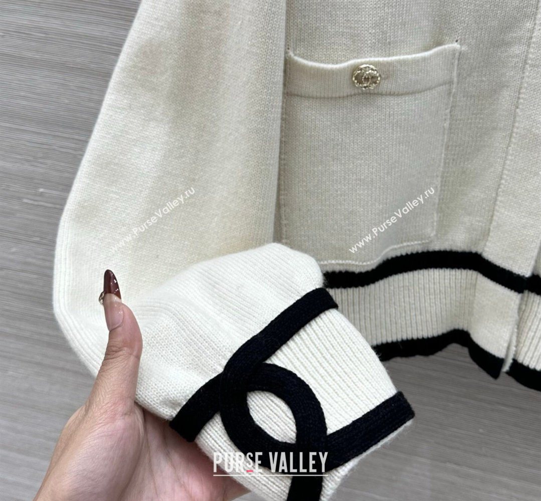 Chanel Cashmere Cardigan White 2026 CH032529 (QI-260325080)