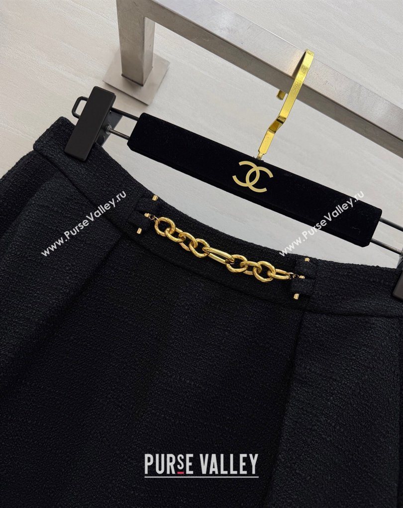 Balmain Tweed Jacket and Skirt Black/Gold 2026 BL032543 (QI-260325112)