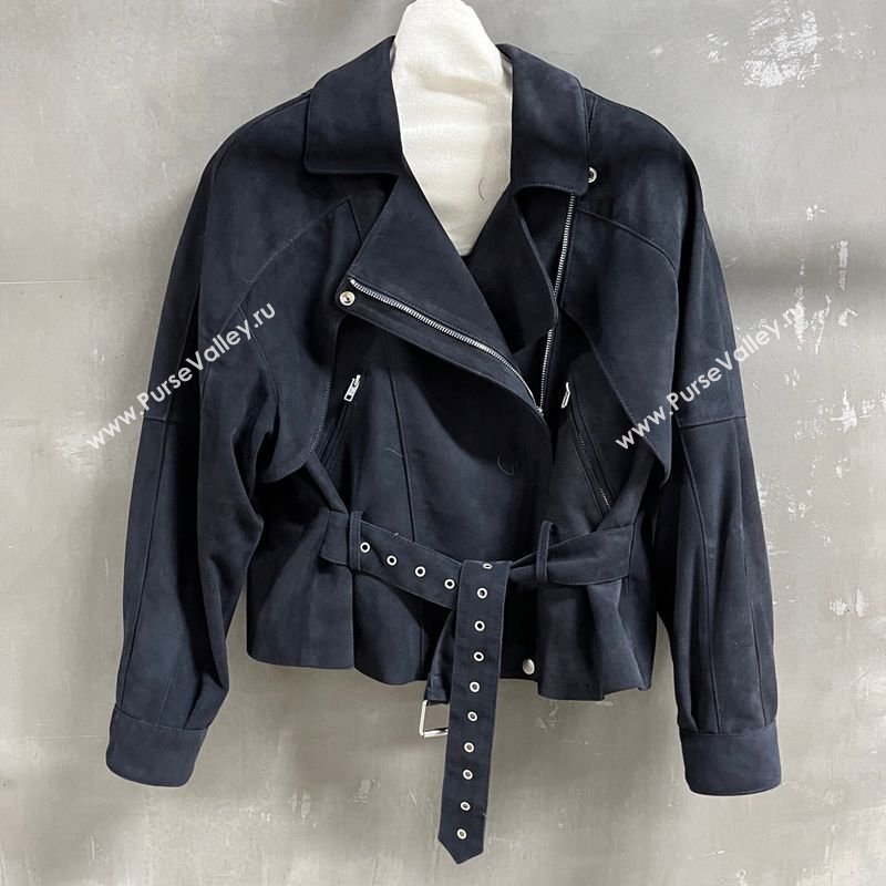 The Row Suede Jacket Blue 2026 TR032544 (QI-260325120)