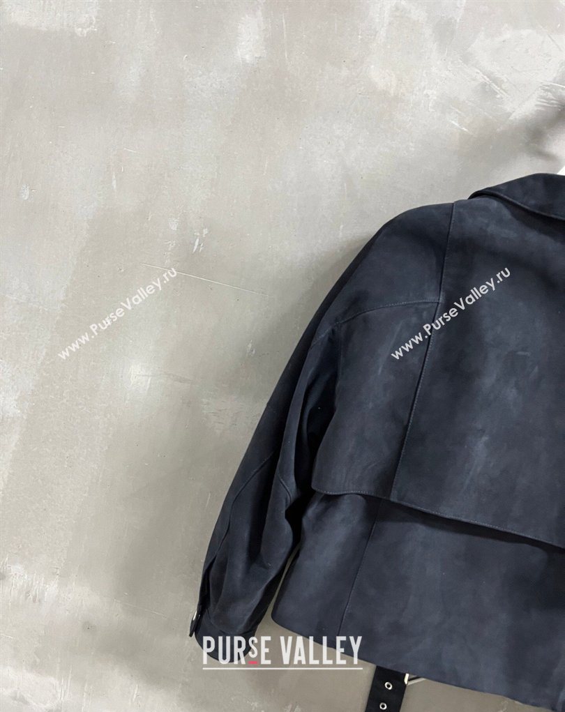 The Row Suede Jacket Blue 2026 TR032544 (QI-260325120)