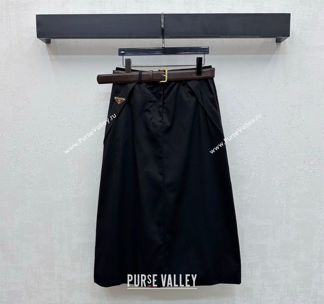 Prada Vest and Skirt Set Black 2026 PR032526 (QI-260325066)