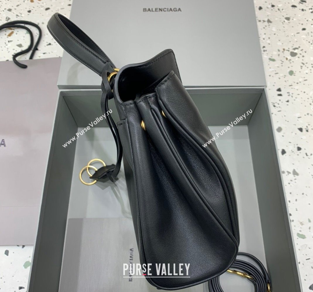 Balenciaga Rodeo Small Handbag in black smooth calfskin, aged-gold hardware 2024 78972 (JM-240419050)