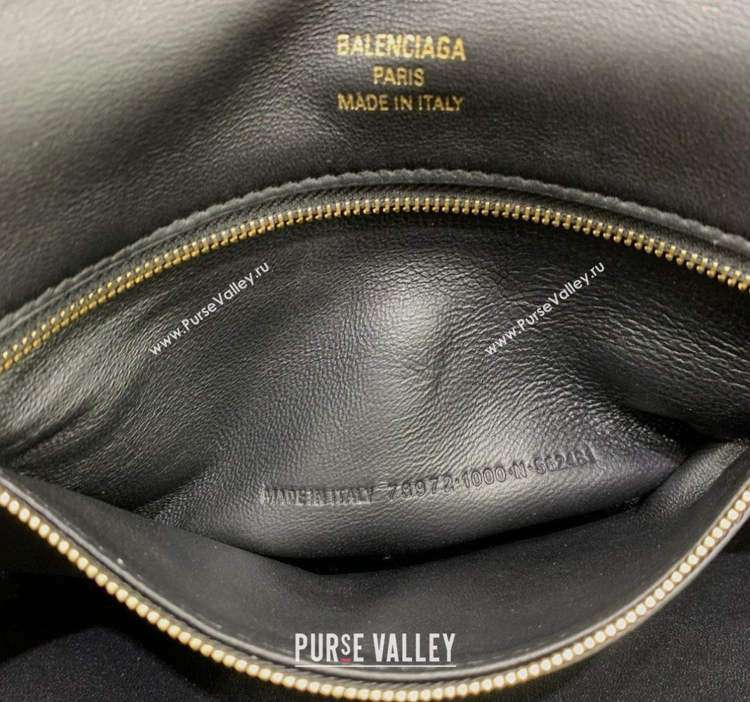 Balenciaga Rodeo Small Handbag in black smooth calfskin, aged-gold hardware 2024 78972 (JM-240419050)