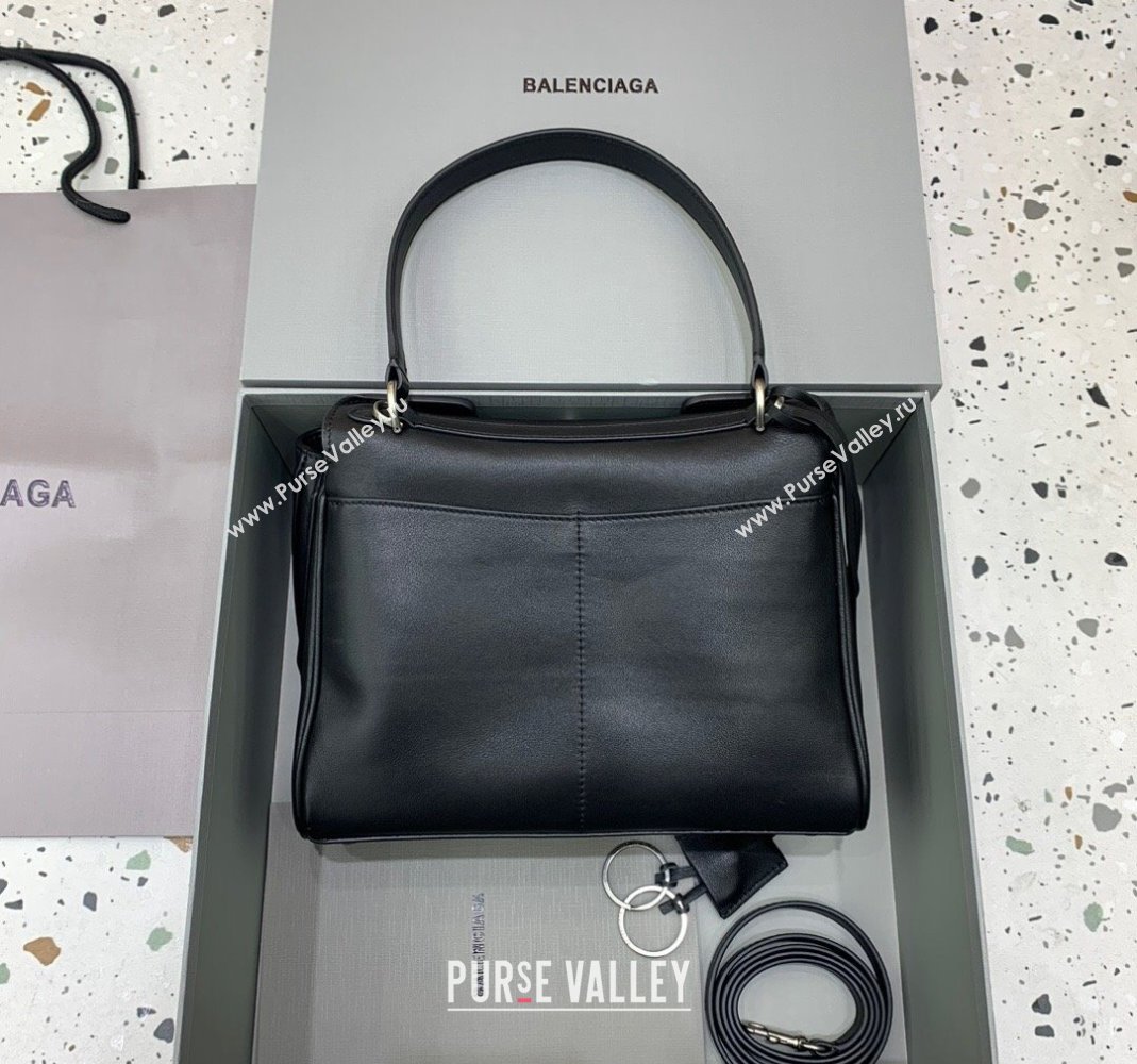 Balenciaga Rodeo Small Handbag in black smooth calfskin, aged-silver hardware 2024 78972 (JM-240419051)