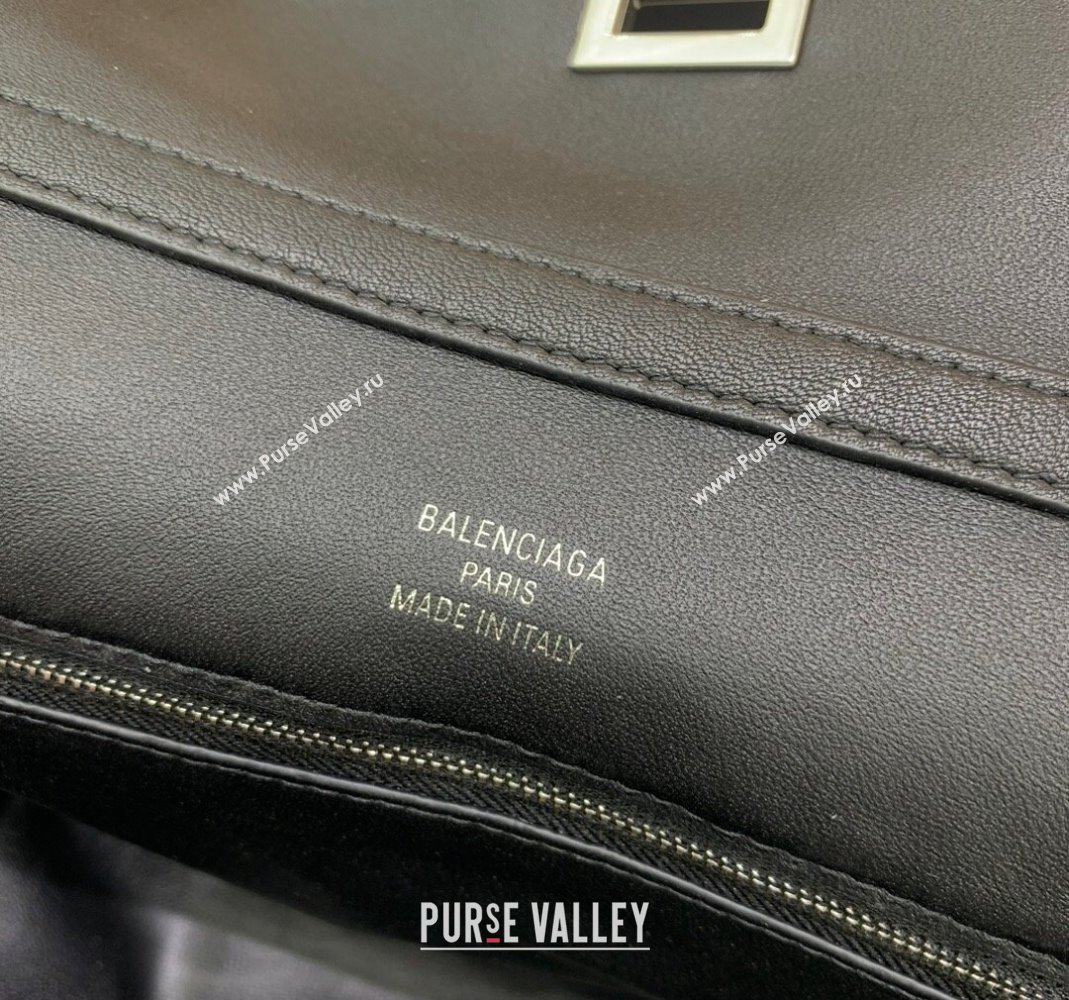 Balenciaga Rodeo Small Handbag in black smooth calfskin, aged-silver hardware 2024 78972 (JM-240419051)