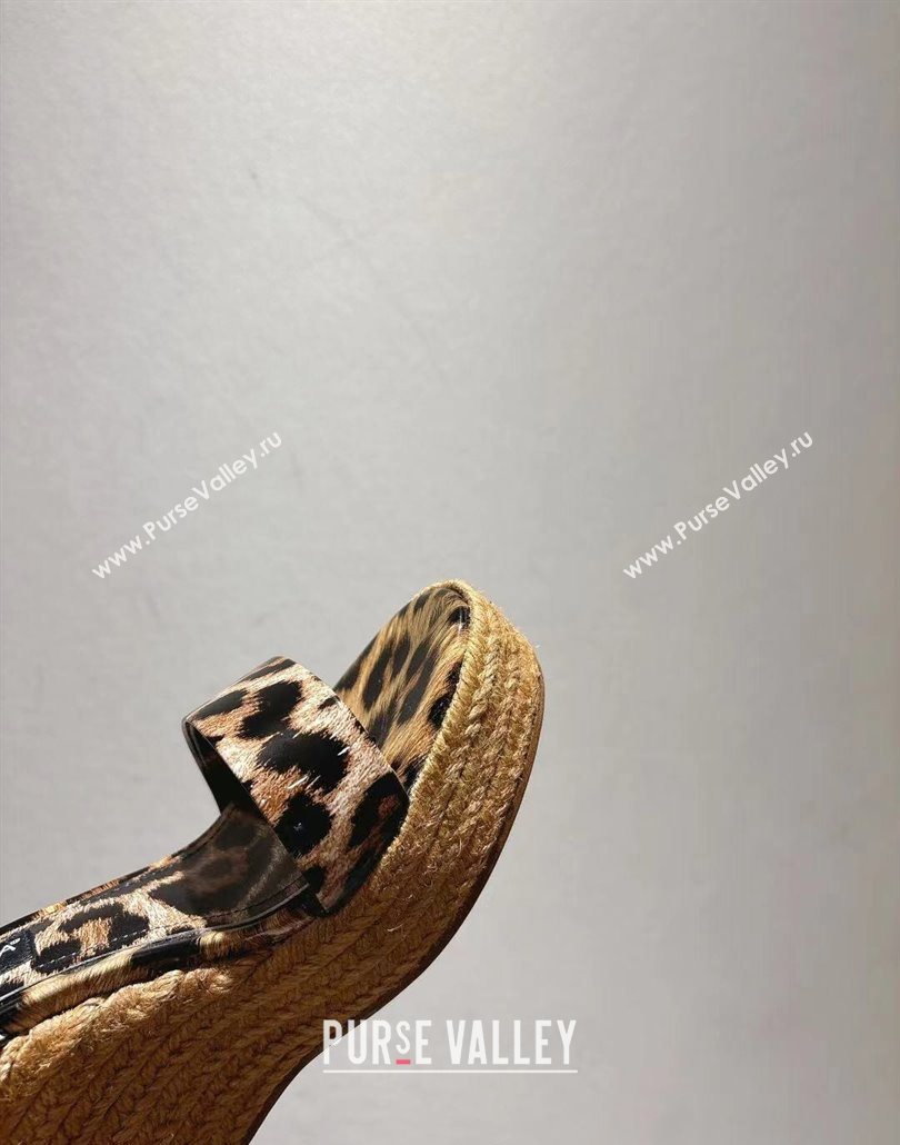 Dolce Gabbana Printed Wedge Sandals 10cm Brown 2025 0604 (MD-250604134)