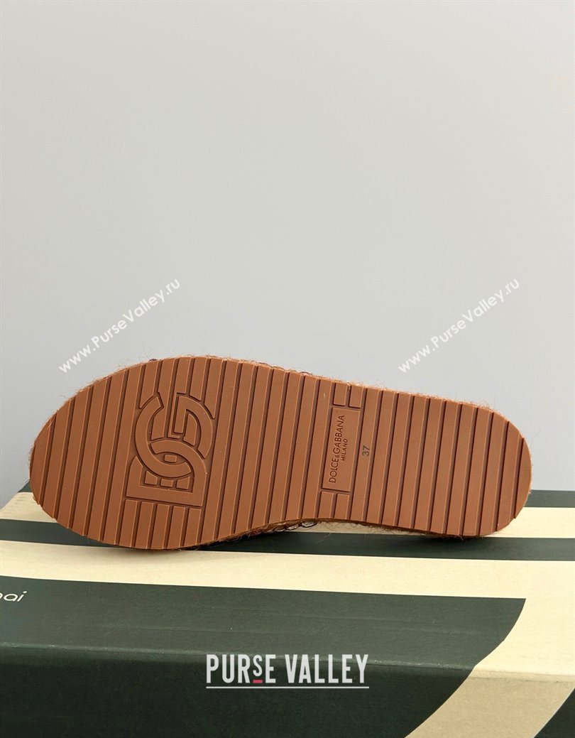 Dolce Gabbana Espadrille Flat Sliders Sandal in Majolica Embroidery Purple 2025 (MD-250825137)