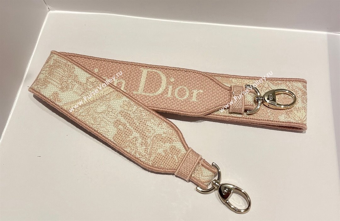 Dior Medium Lady D-Lite Bag in Pink Toile de Jouy Embroidery 2021 120218 (XXG-21120218)