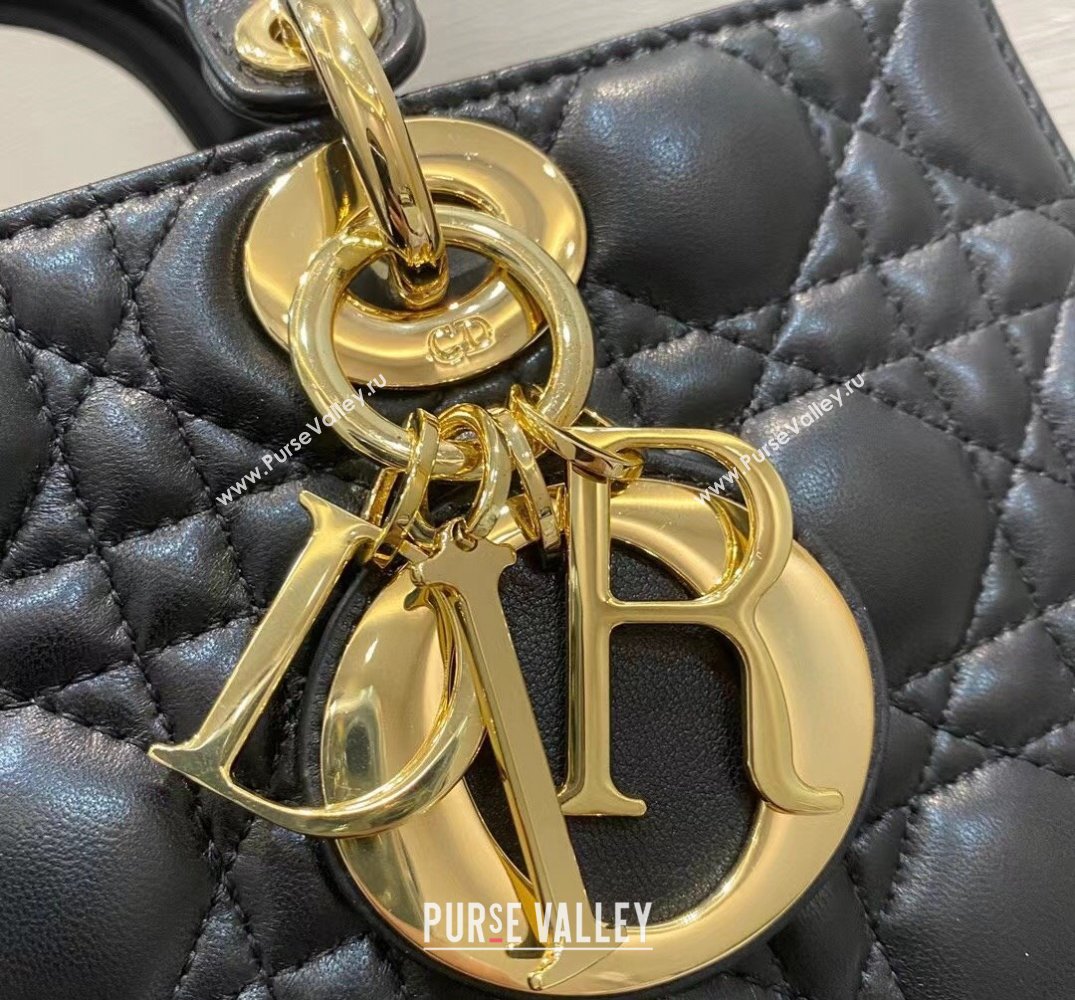 Dior Lady D-Joy Bag in Cannage Lambskin Black 2022 M933 (XXG-22031639)