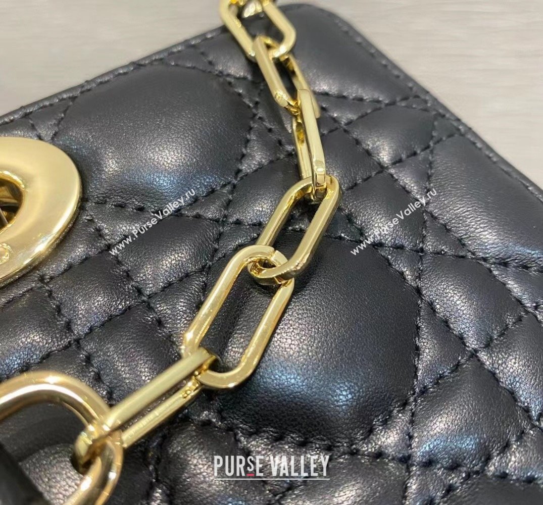 Dior Lady D-Joy Bag in Cannage Lambskin Black 2022 M933 (XXG-22031639)