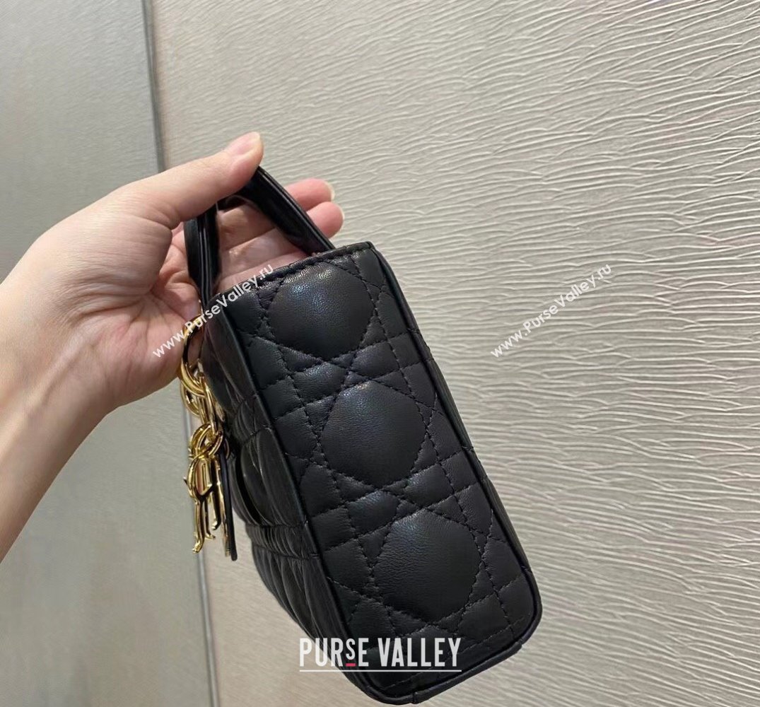 Dior Lady D-Joy Bag in Cannage Lambskin Black 2022 M933 (XXG-22031639)