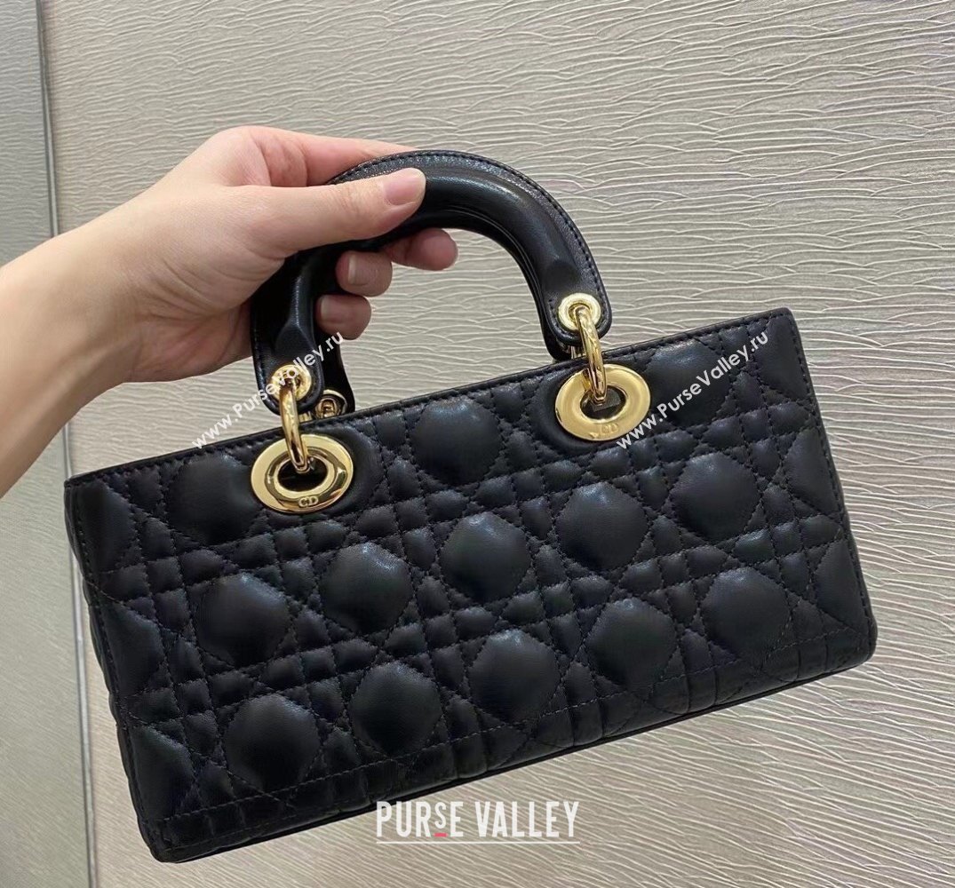 Dior Lady D-Joy Bag in Cannage Lambskin Black 2022 M933 (XXG-22031639)