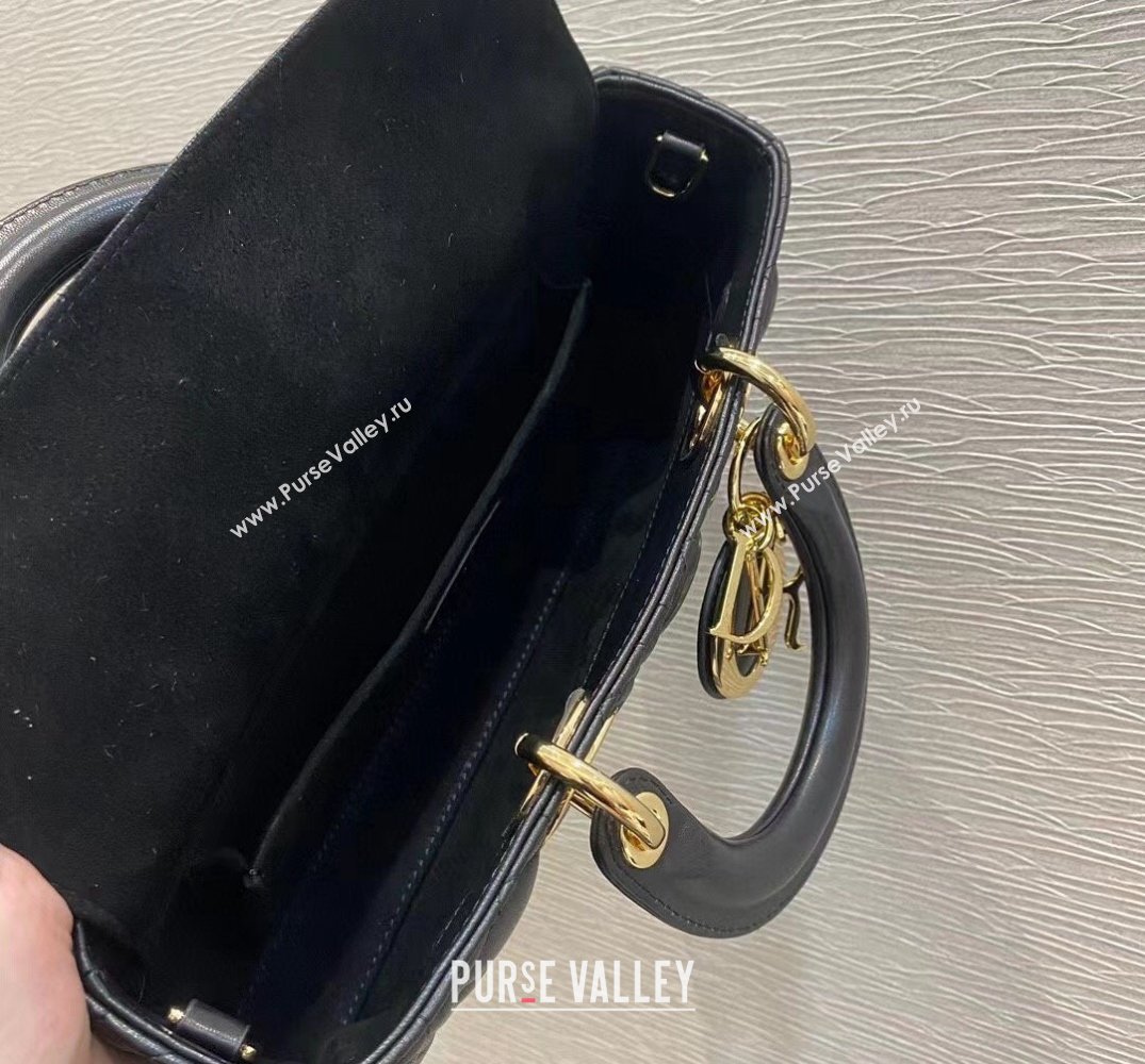 Dior Lady D-Joy Bag in Cannage Lambskin Black 2022 M933 (XXG-22031639)