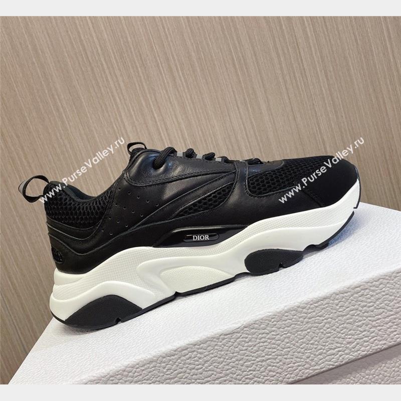Dior B22 Sneakers in Mesh and Smooth Calfskin Black/White 2023 (MD-231011090)