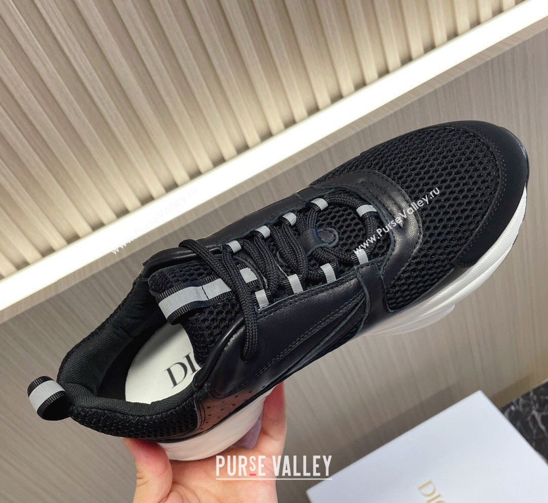 Dior B22 Sneakers in Mesh and Smooth Calfskin Black/White 2023 (MD-231011090)