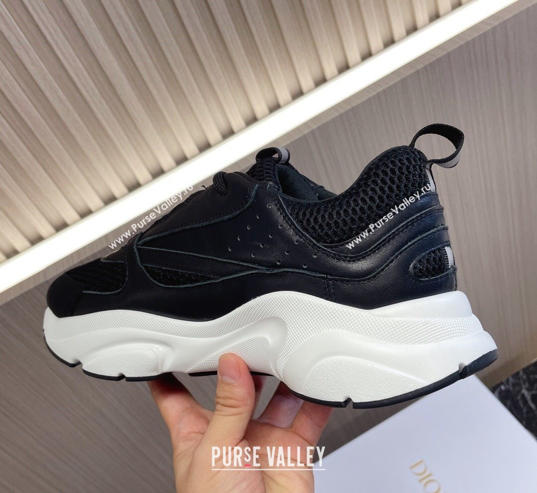 Dior B22 Sneakers in Mesh and Smooth Calfskin Black/White 2023 (MD-231011090)