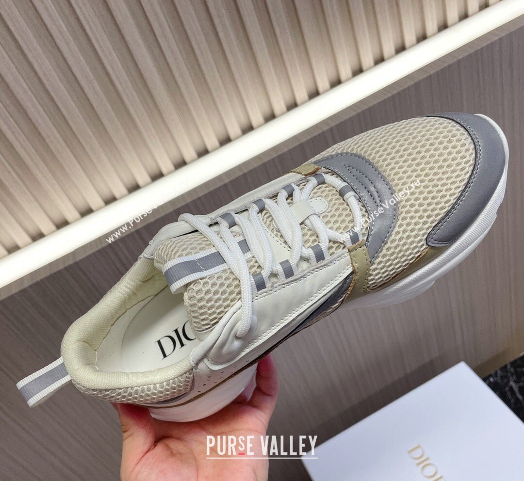 Dior B22 Sneakers in Mesh and Smooth Calfskin White/Beige 2023 (MD-231011085)