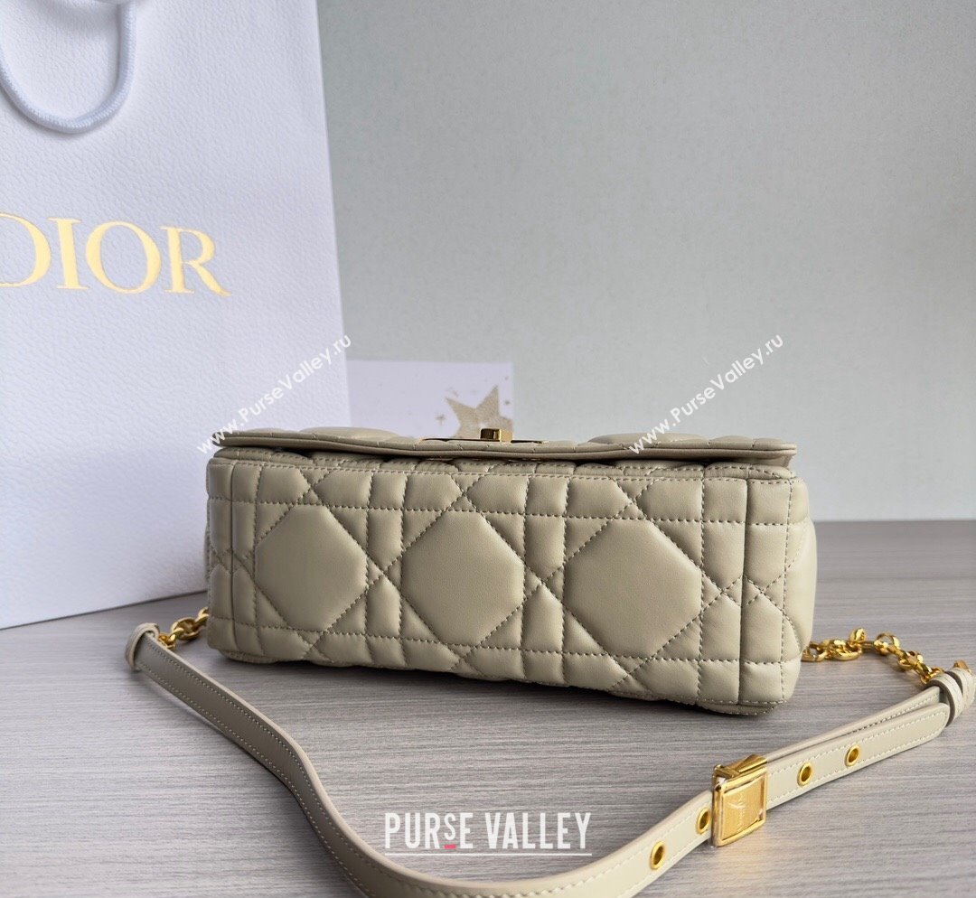 Dior Medium Caro Chain Bag in Quilted Macrocannage Calfskin Light Beige 2023 M9242 (BF-231101134)