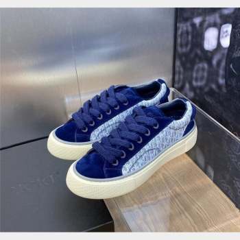 Dior B33 Low-top Sneakers in Oblique Jacquard and Suede Light/Dark Blue 2023 (MD-231103095)