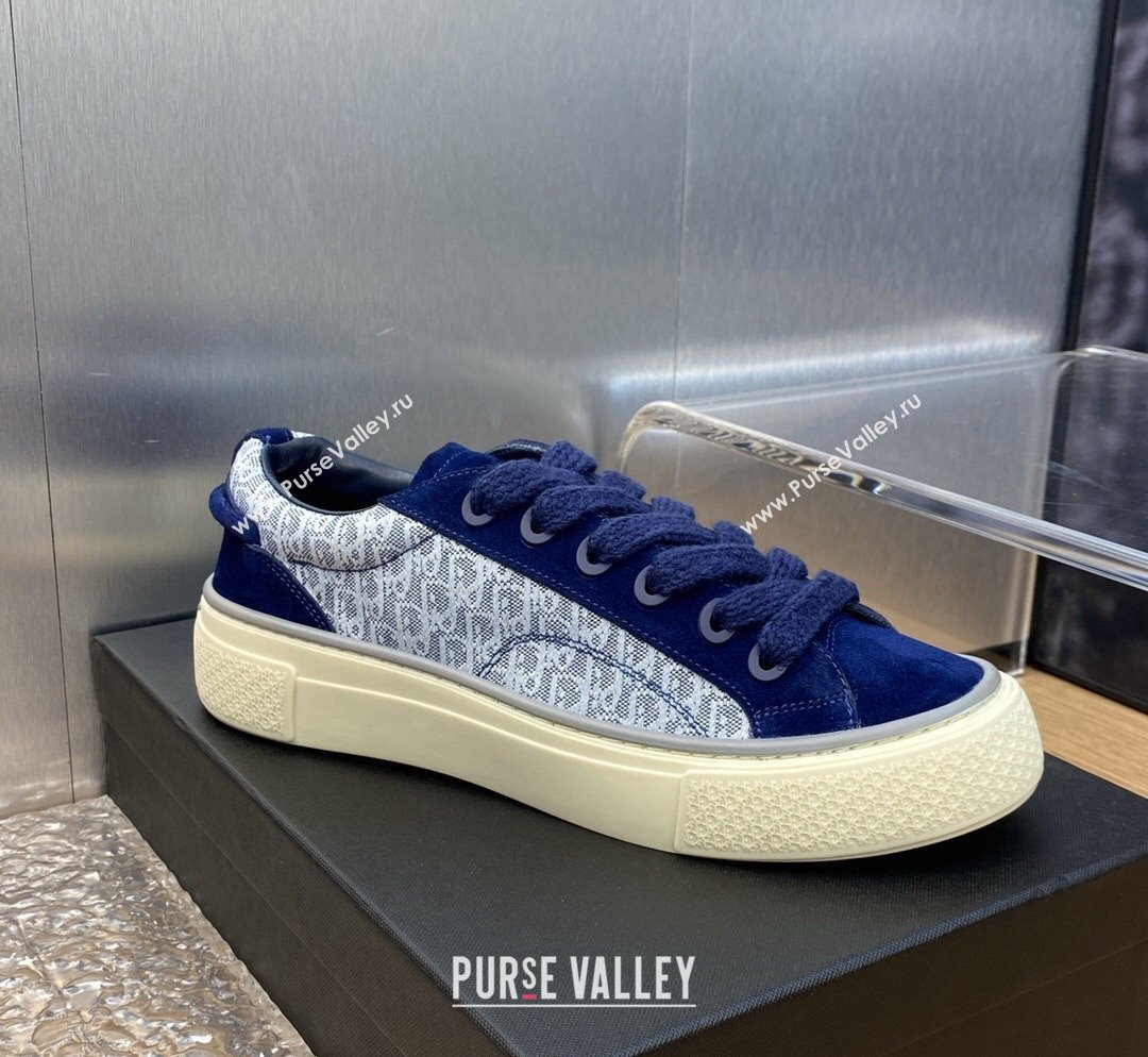 Dior B33 Low-top Sneakers in Oblique Jacquard and Suede Light/Dark Blue 2023 (MD-231103095)