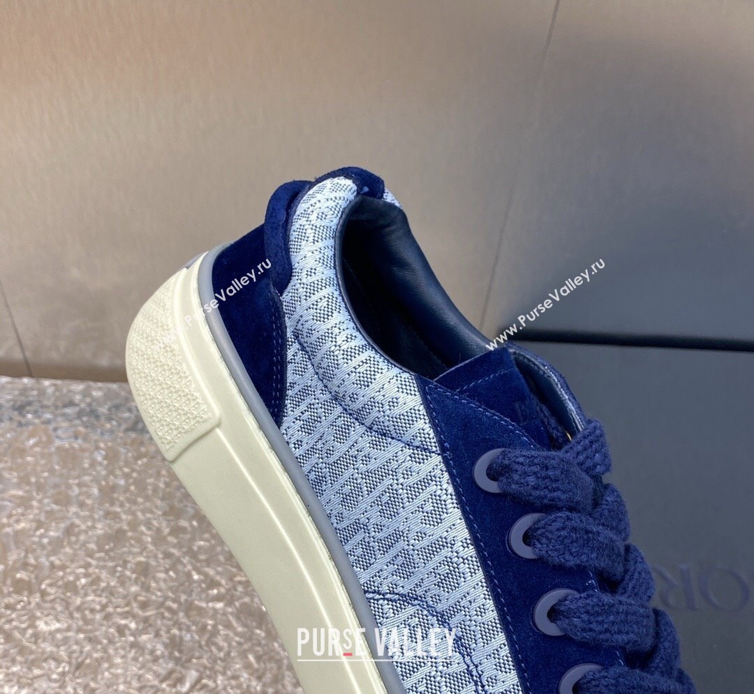 Dior B33 Low-top Sneakers in Oblique Jacquard and Suede Light/Dark Blue 2023 (MD-231103095)