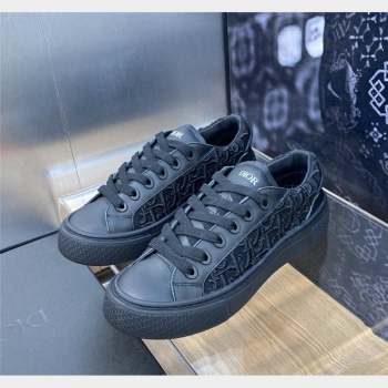 Dior B33 Low-top Sneakers in Black Smooth Calfskin and Oblique Raised Embroidery 2023 (MD-231103088)