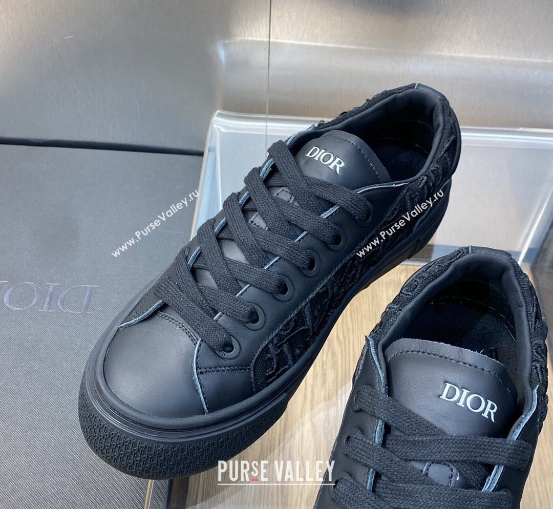 Dior B33 Low-top Sneakers in Black Smooth Calfskin and Oblique Raised Embroidery 2023 (MD-231103088)