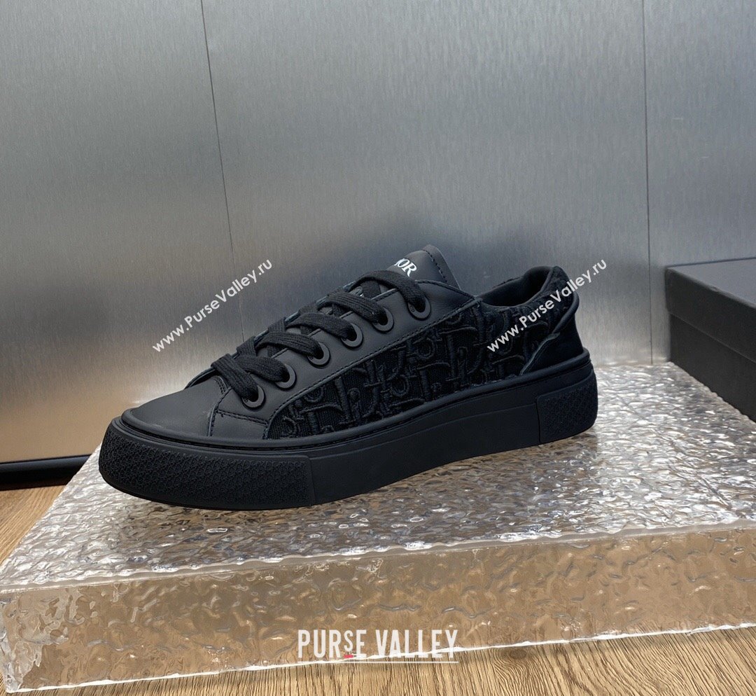 Dior B33 Low-top Sneakers in Black Smooth Calfskin and Oblique Raised Embroidery 2023 (MD-231103088)