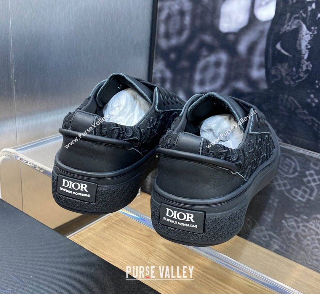 Dior B33 Low-top Sneakers in Black Smooth Calfskin and Oblique Raised Embroidery 2023 (MD-231103088)