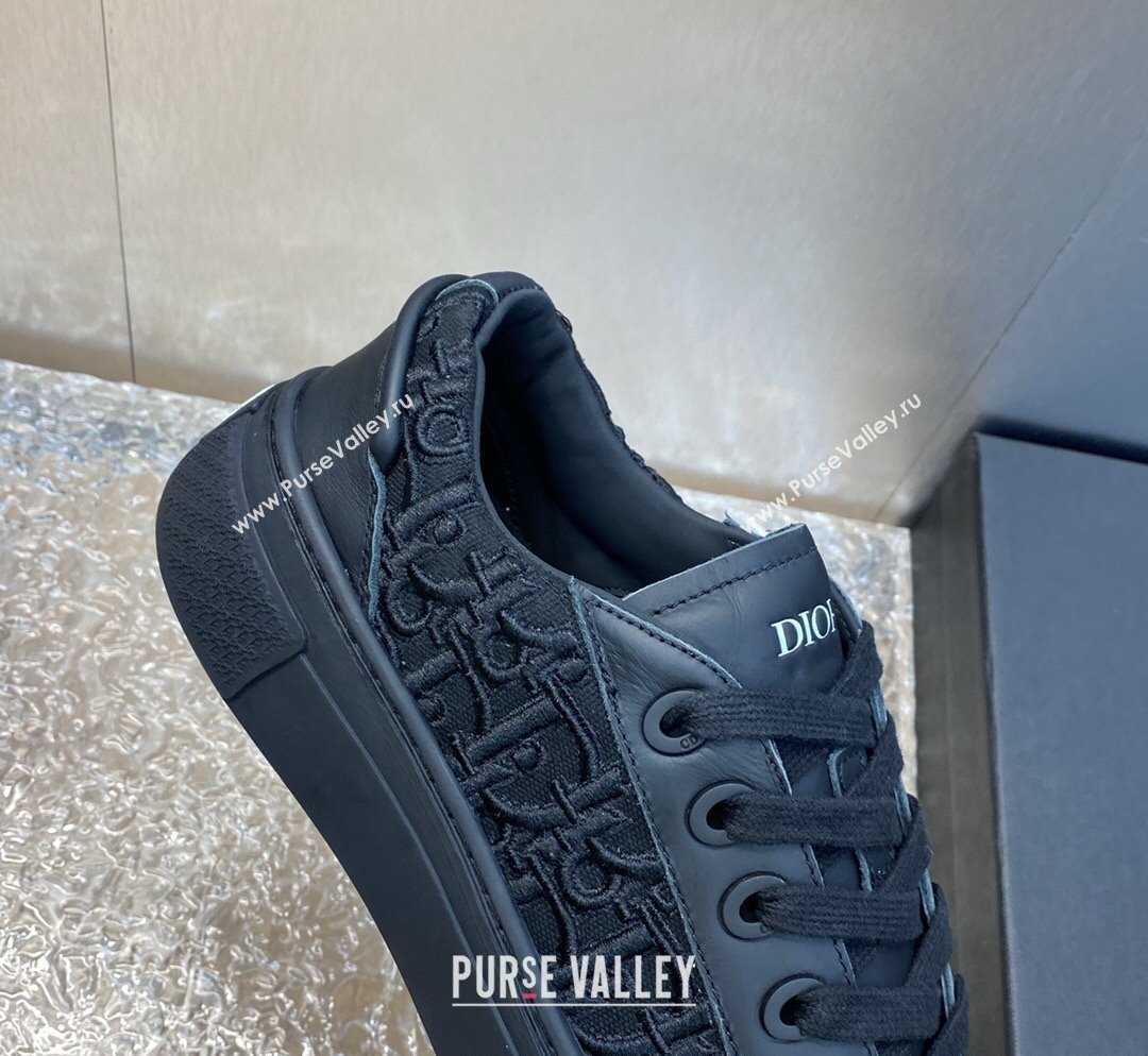 Dior B33 Low-top Sneakers in Black Smooth Calfskin and Oblique Raised Embroidery 2023 (MD-231103088)