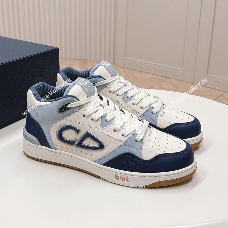 Dior B57 Mid-Top Sneakers in Smooth Calfskin Navy Blue 2023 (MD-231106110)