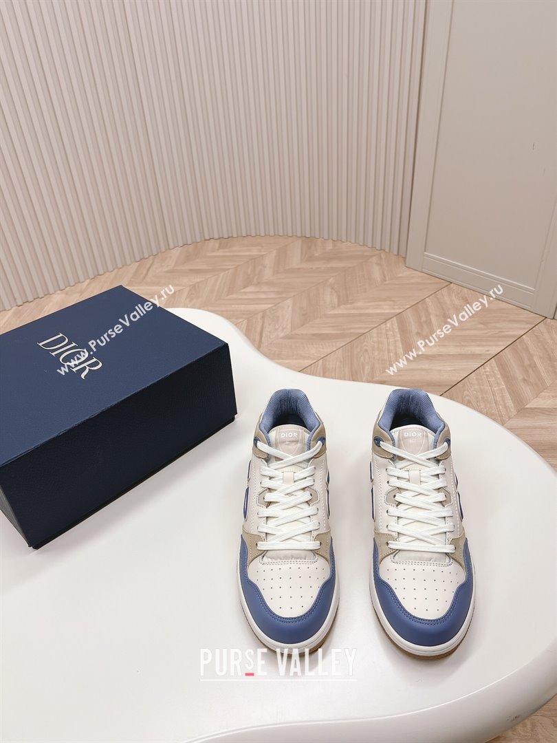 Dior B57 Mid-Top Sneakers in Smooth Calfskin Blue/Beige 2023 (MD-231106111)