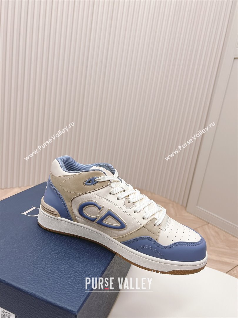 Dior B57 Mid-Top Sneakers in Smooth Calfskin Blue/Beige 2023 (MD-231106111)