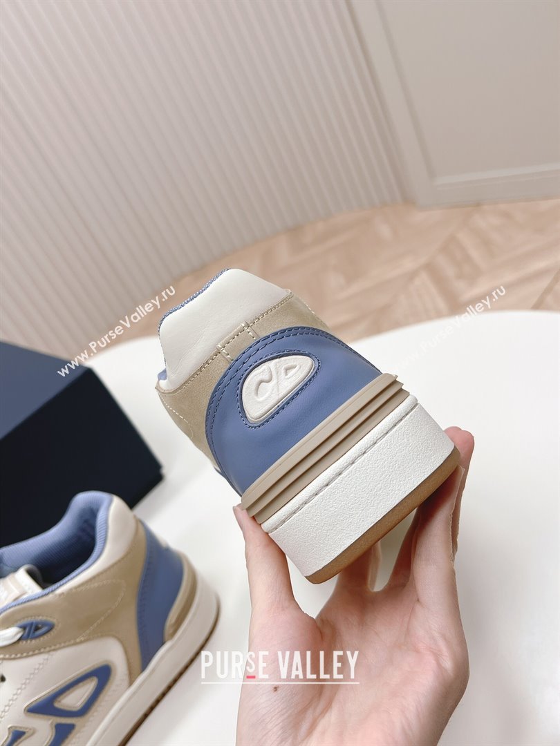 Dior B57 Mid-Top Sneakers in Smooth Calfskin Blue/Beige 2023 (MD-231106111)