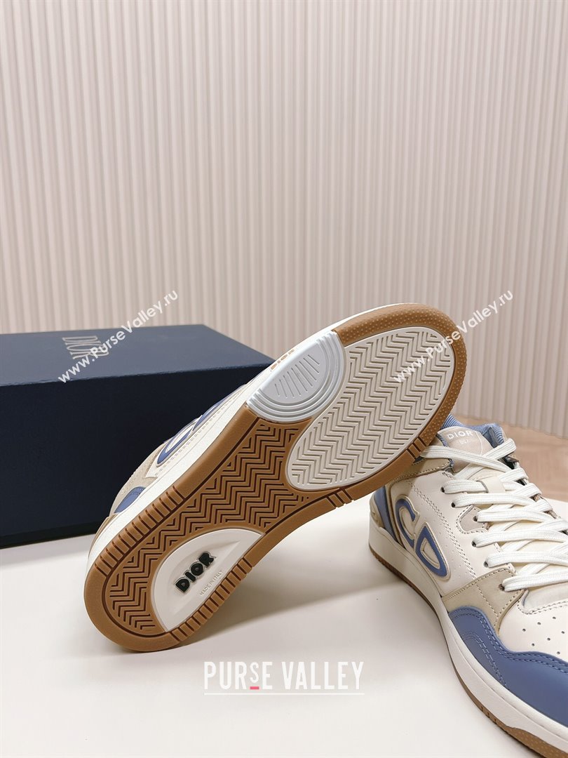 Dior B57 Mid-Top Sneakers in Smooth Calfskin Blue/Beige 2023 (MD-231106111)