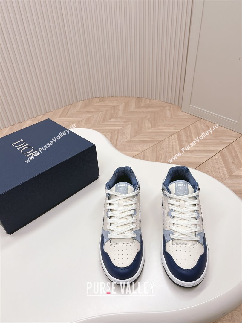 Dior B57 Mid-Top Sneakers in Smooth Calfskin Blue/Light Blue 2023 (MD-231106112)