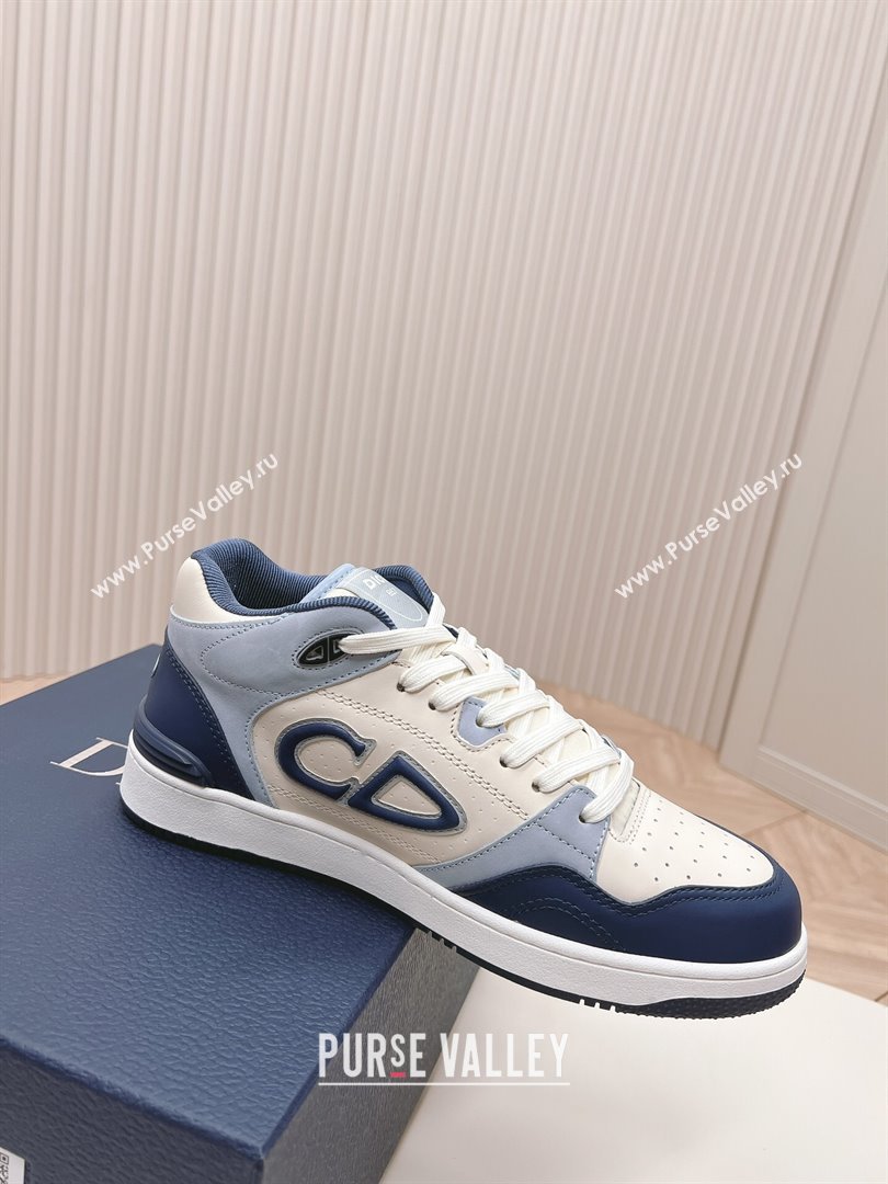 Dior B57 Mid-Top Sneakers in Smooth Calfskin Blue/Light Blue 2023 (MD-231106112)