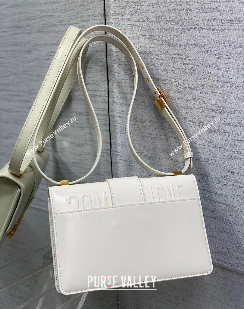 Dior 30 Montaigne Bag in Box Calfskin White 2023 DR111502 (BF-231115024)